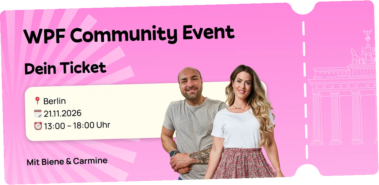 WPF Community Event Ticket, Mit Biene & Carmine
