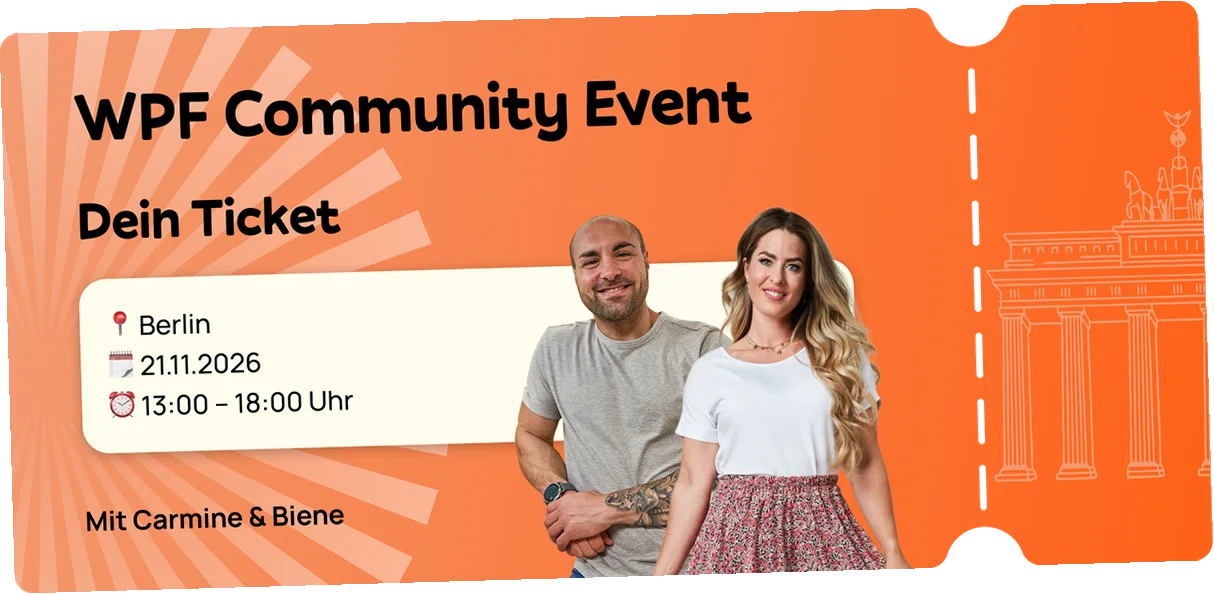 WPF Community Event Ticket, Mit Carmine & Biene